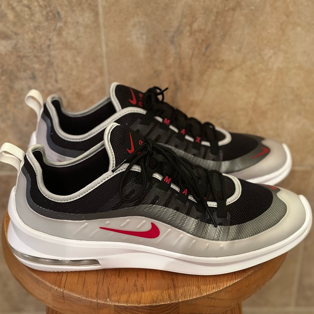Nike Black and Gray Sneakers with Red Accents